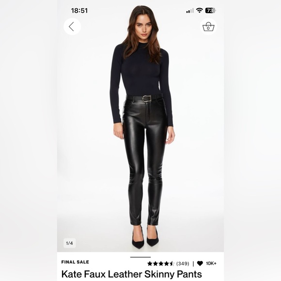 NWT Dynamite Faux leather skinny pants - Picture 3 of 4